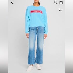 NWT MOTHER Drop Square Graphic Sweatshirt, Mother High Density